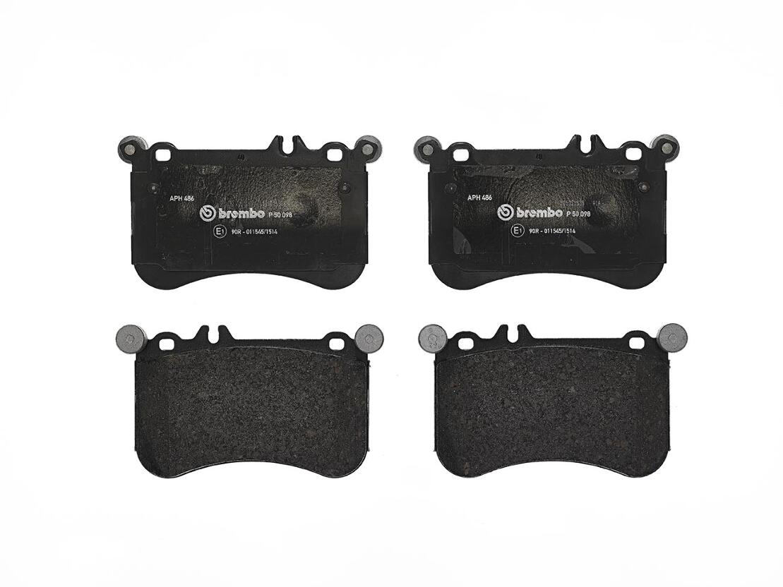 Mercedes Disc Brakes Kit -  Pads Front (Low-Metallic) 0074209920 - Brembo P50098